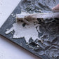 Iron Orchid Designs Juliette grey Mould with close up of clay in the mould