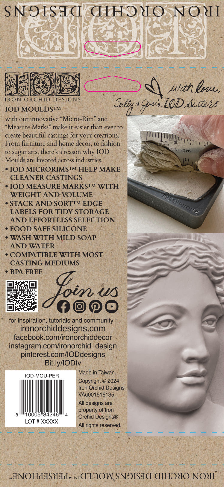 Packaging of Iron Orchid Designs Persephone mould