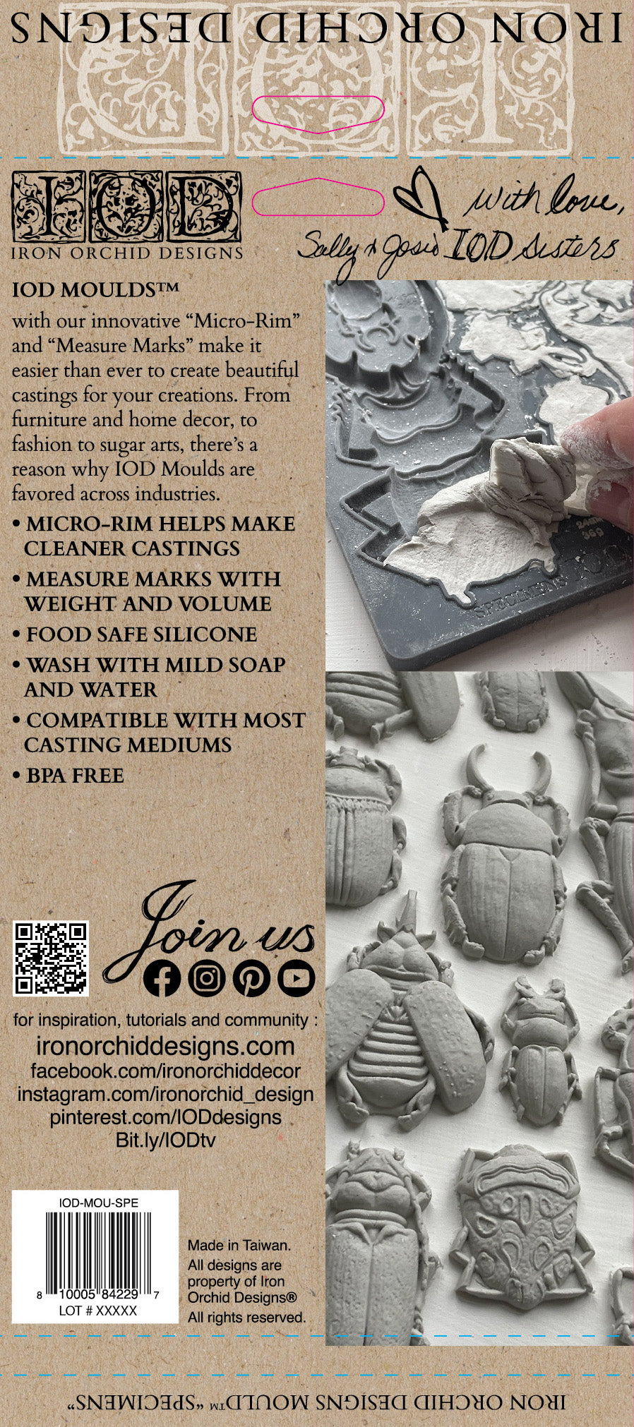 An image showing the packaging of Iron Orchid Designs Specimens mould