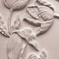 A close up view of white castings on a white background from Iron Orchid Designs Tulips mould