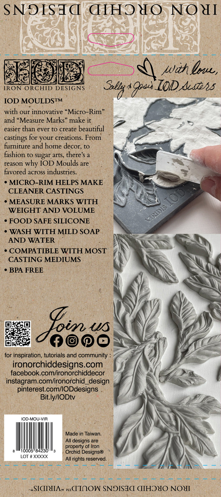An image of the packaging of Iron Orchid Designs Viridis mould