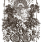 Decorative black and white illustration with intricate designs and text at the bottom by Iron Orchid Designs