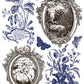 Decorative design with floral elements and animal illustrations on a white background by Iron Orchid Designs
