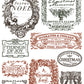 Collection of vintage Christmas-themed labels and text designs on a white background by Iron Orchid Designs