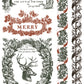 Decorative Christmas design with text and illustrations of a deer and foliage, featuring 'The Metropolitan Museum of Art' by Iron Orchid Designs