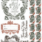 Decorative Christmas-themed design with text and ribbons on a white background by Iron Orchid Designs