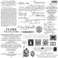 A collection of various typographic designs on a black background, intended for use as a decorative stamp in crafting and scrapbooking from Iron Orchid Designs