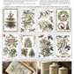 A printed instruction sheet for a decorative craft  showing illustrated vintage botanical and bird designs, a large instruction text block at the top, and small example composited panels at the From Iron Orchid Designs.