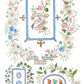 Decorative design with floral elements, frames, and text on a white background by Iron Orchid Designs