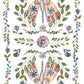 Decorative design with butterflies and flowers in a floral frame from Iron Orchid Designs Fern Fables transfer