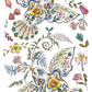 Colourful floral and bird design with intricate details on a white background from Iron Orchid Designs Fern Fables transfer