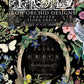 Front cover of Iron Orchid Designs Flora Greca Transfer. Brightly coloured florals and birds with text on a black background