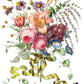 Colourful bouquet of flowers with ribbons and butterflies on a white background from Iron Orchid Designs Marche des Fleurs
