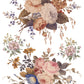 Decorative arrangement of flowers and leaves on a white background by Iron Orchid Designs