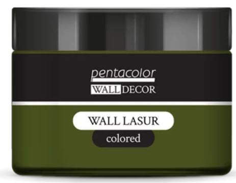 Jar of Pentacolor Wall Decor Wall Lasur in olive green with a black lid 