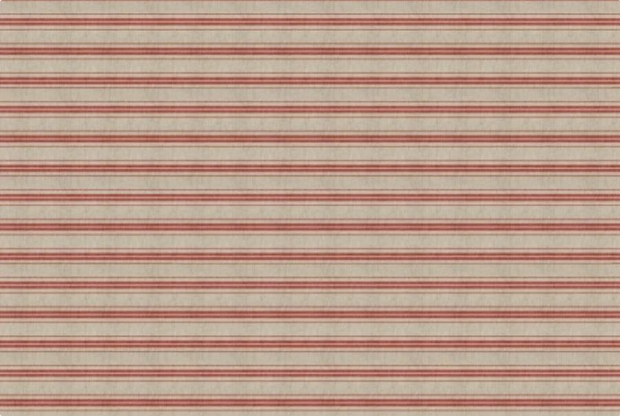 A close-up of a striped fabric pattern with alternating horizontal stripes in muted red and warm beige. Roycycled papers