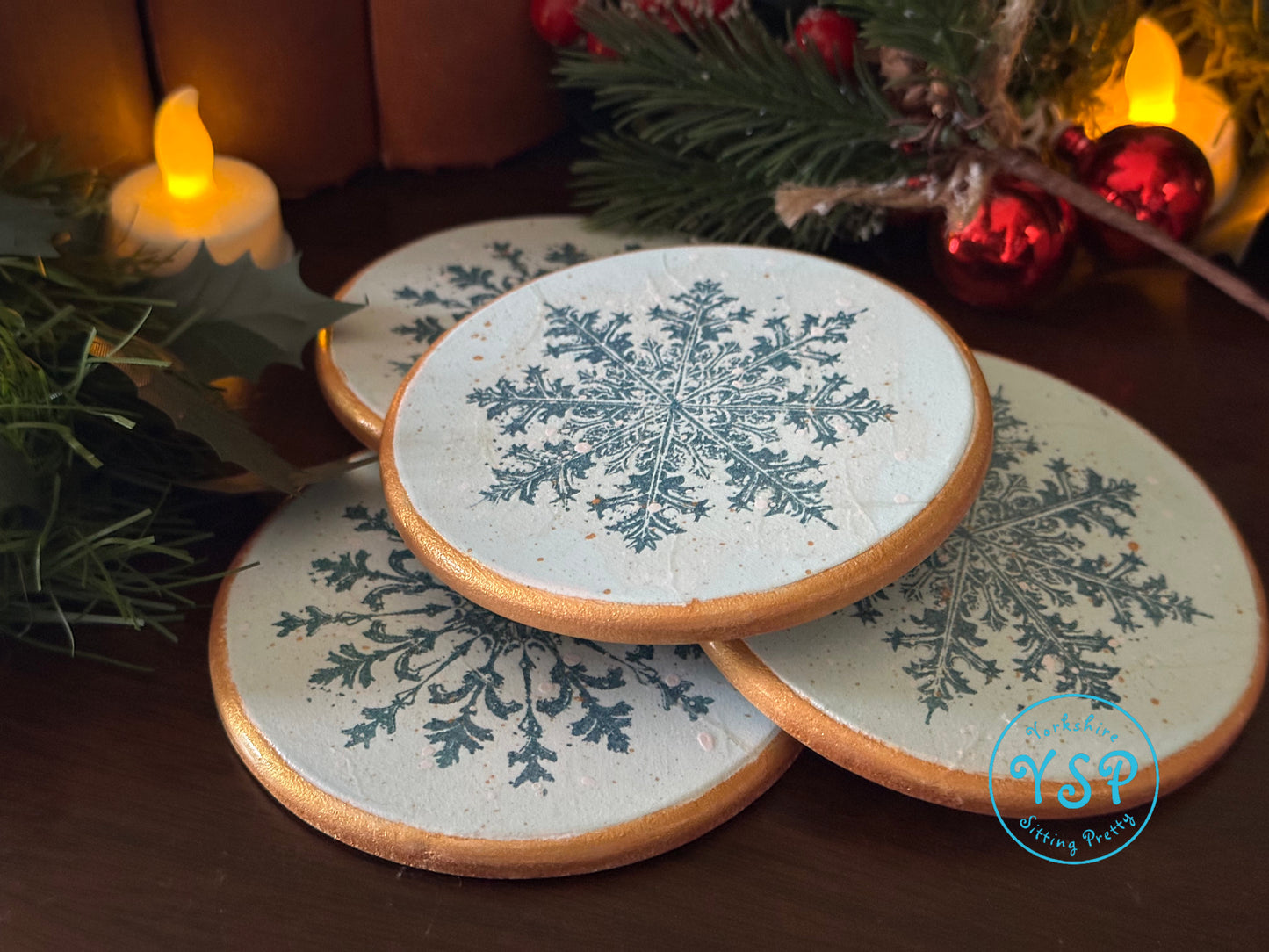 Set of Four MDF Round Coasters Craft Blanks - 10cm