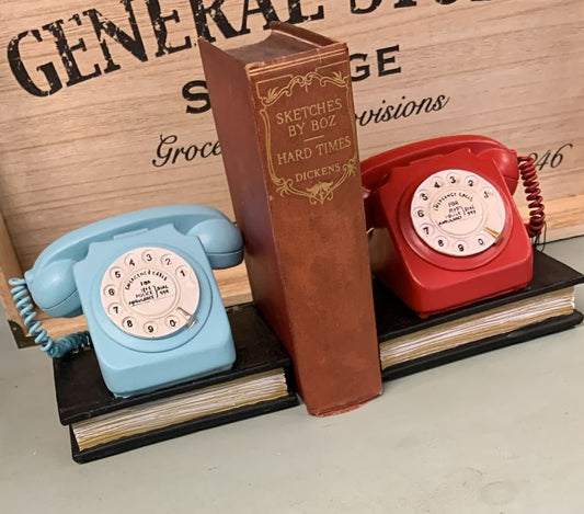 Retro 1970's Phone Bookends