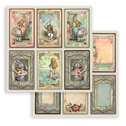 Alice Scrapbooking Pad - Stamperia - 30.5cm x 30.5cm 12" x 12"