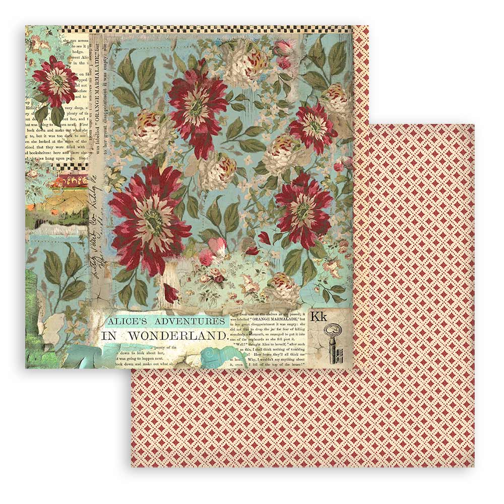 Alice Scrapbooking Pad - Stamperia - 30.5cm x 30.5cm 12" x 12"