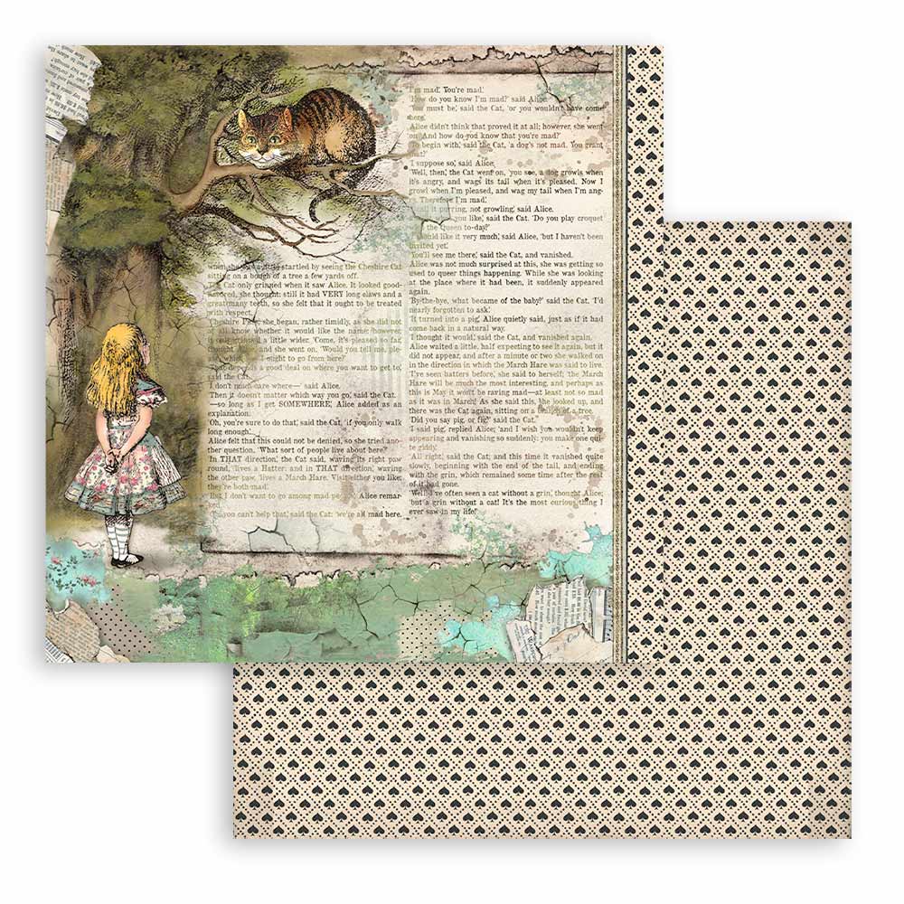 Alice Scrapbooking Pad - Stamperia - 30.5cm x 30.5cm 12" x 12"