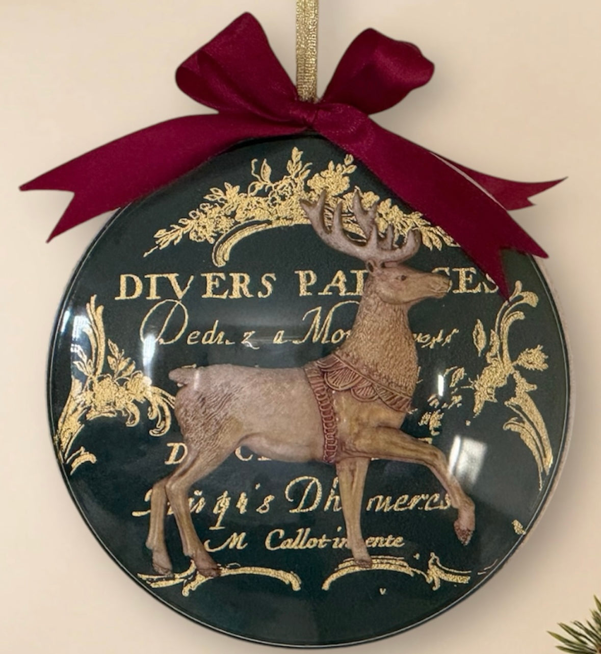 Clear Acrylic Medallion – 16cm Fillable Christmas Craft Blank