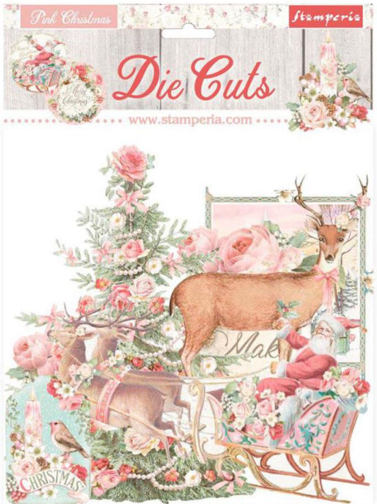 Pink Christmas Assorted Die Cuts - Stamperia