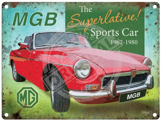 MG B Roadster Metal Sign