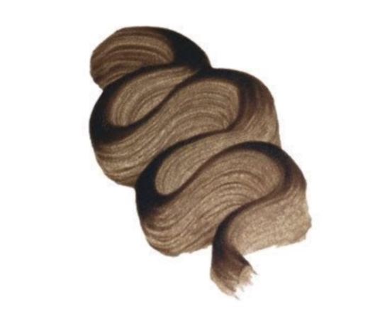 A swirled section of Paint Couture Antiquing Glaze in Van Dyke Brown, isolated on a plain white background.