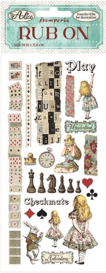 Alice Crafting/Mixed Media Rub On's - Stamperia