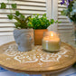 Circular Mandala Wooden Table Riser