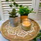 Circular Mandala Wooden Table Riser