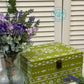 Large Wooden Painted and Stencilled Box