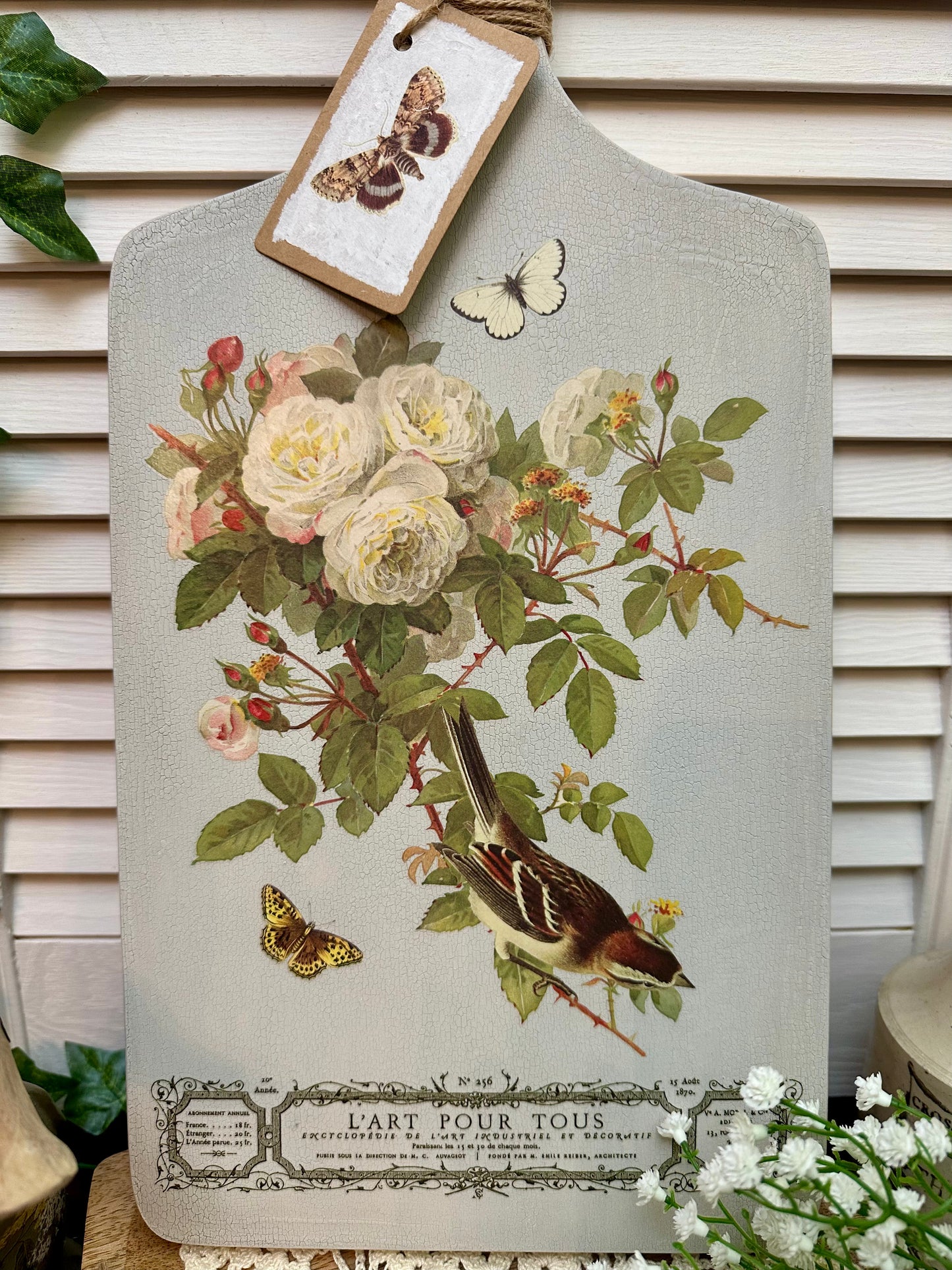 Milk Painted Decorative Bread Board