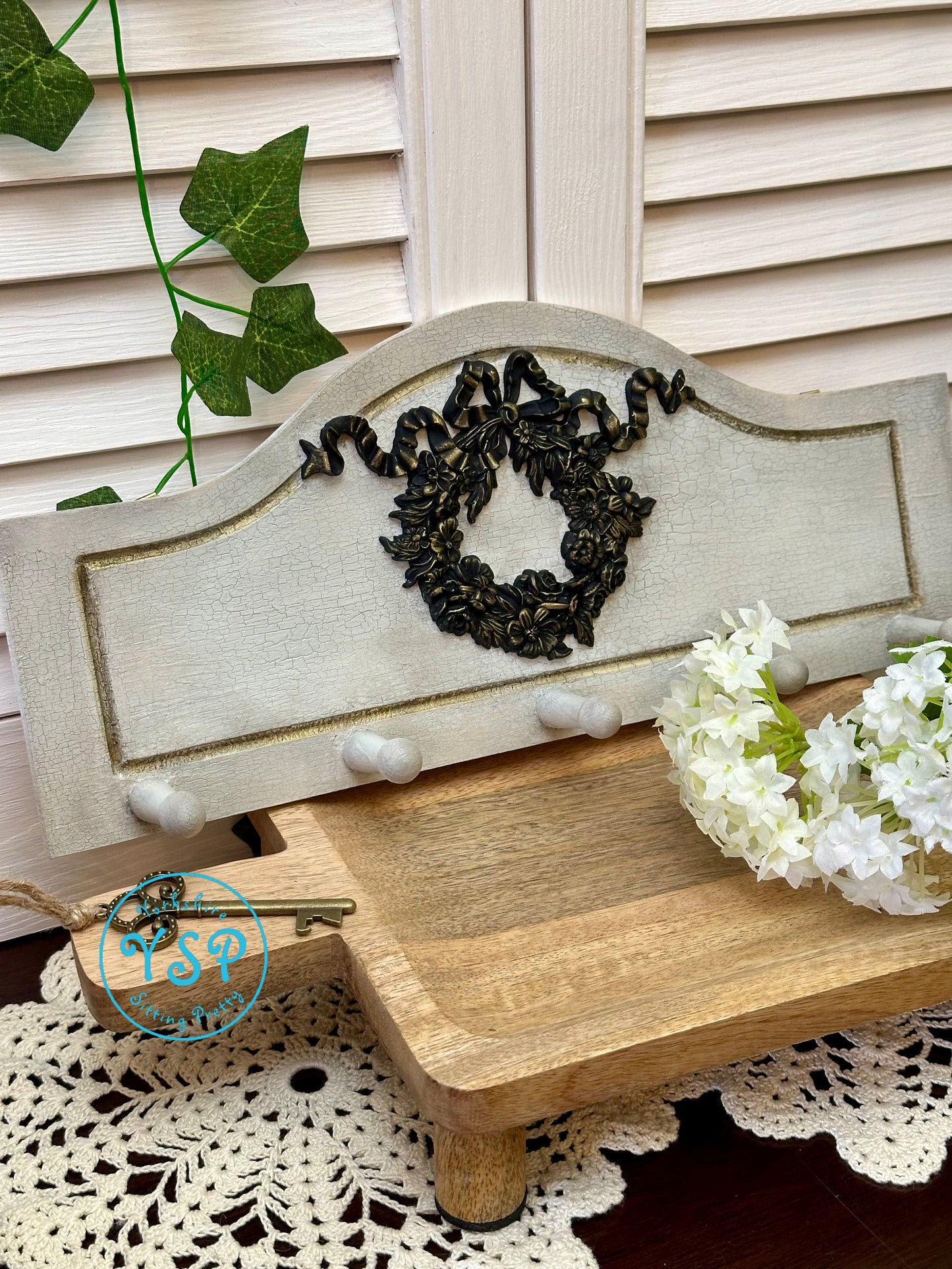 Milk Painted Key Rack