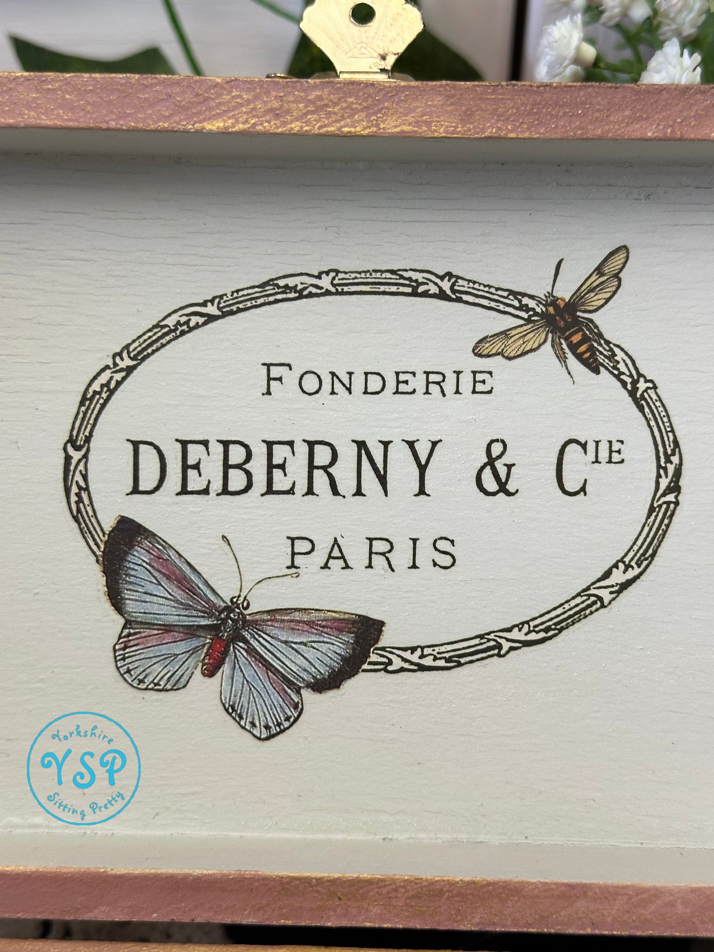 Pink Milk Painted Roses Box