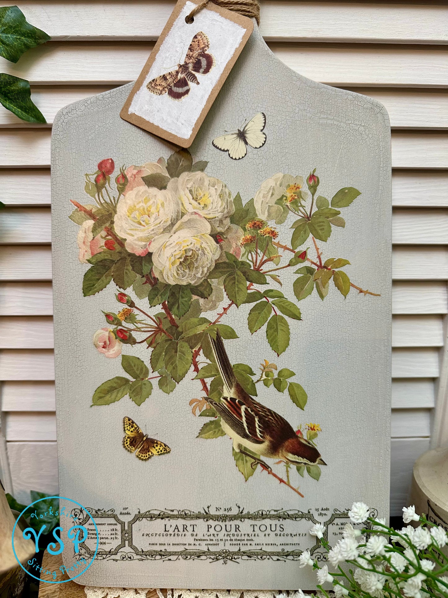 Milk Painted Decorative Bread Board