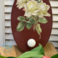 Floral Milk Painted Hanging Plaque