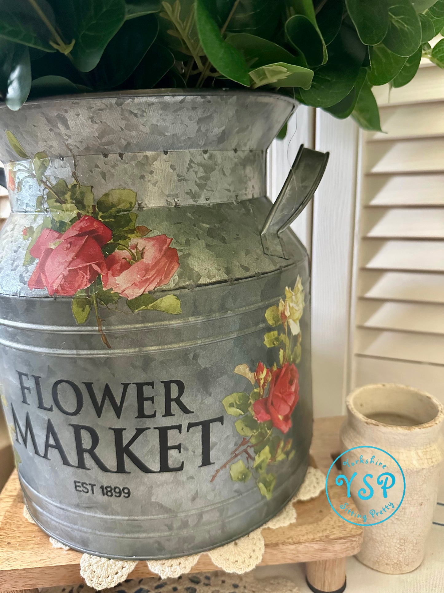 Flower Market Milk Churn