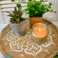 Circular Mandala Wooden Table Riser