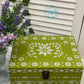 Large Wooden Painted and Stencilled Box