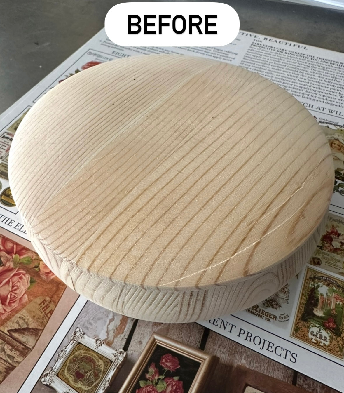 Round Lidded Trinket Box
