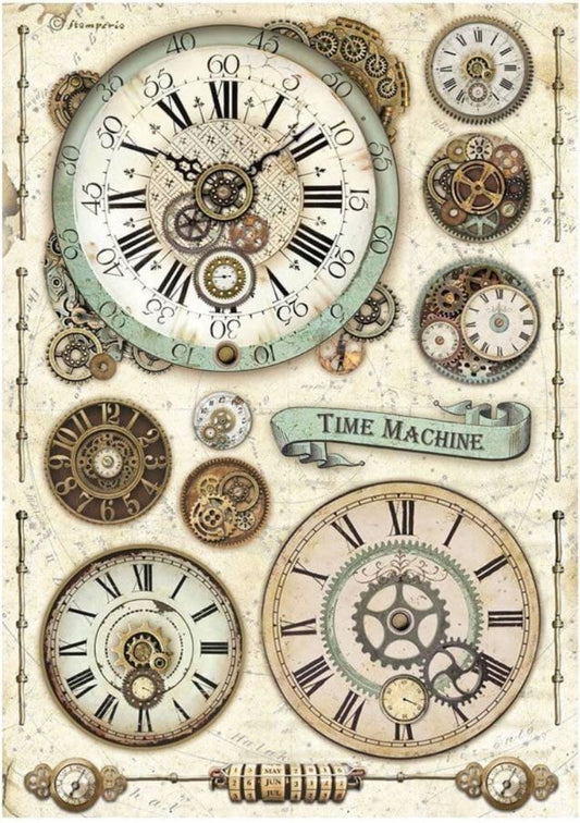 Voyages Fantastiques Clock - Stamperia - Rice Papers A4