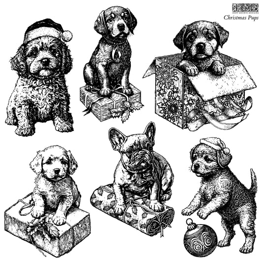 Iron Orchid Designs - Christmas Pups - Limited Edition Decor Stamp