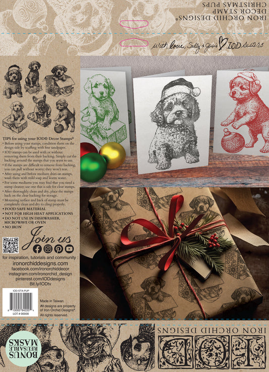 Iron Orchid Designs - Christmas Pups - Limited Edition Decor Stamp