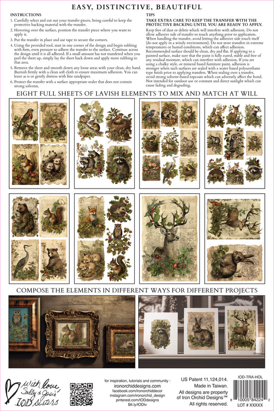 Iron Orchid Designs - Holly Glen - Limited Edition Furniture/Crafting Decor Transfer Pad
