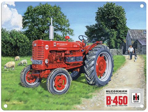 Farmall B450 Tractor Metal Sign - Large