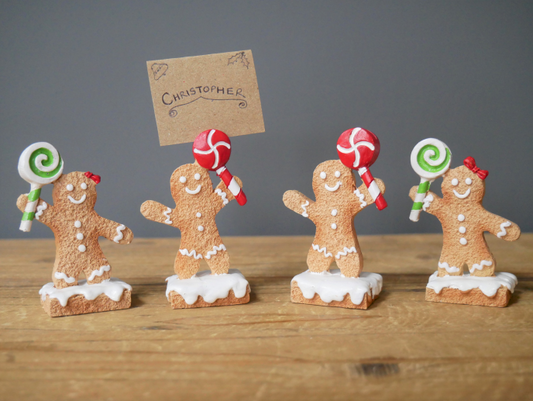Gingerbread Men - Name Card Holders - set of 4