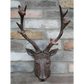 Brown Stag's Head with Birds