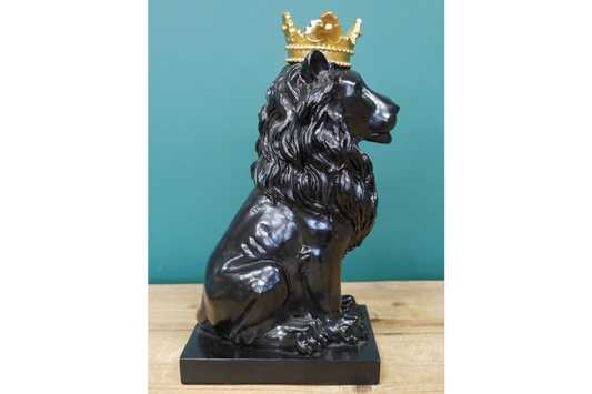 Black Lion with Crown